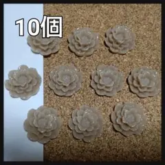 セール★不透明 アクリルカボション 花型 フラワー 10個