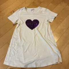 ROXY ハートロゴ 半袖Tシャツ ホワイト 150のサムネイル