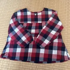 チェック柄 フレアトップス
