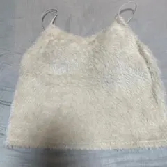 GU ファー素材 ベイジュ キャミソール Mサイズ