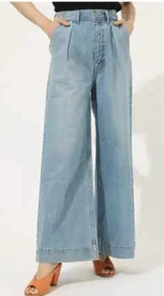 アズールバイマウジー ワンタック デニム ワイド M