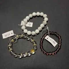 クリスタルビーズブレスレット 3点セット