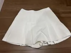 ZARA ホワイト プリーツミニスカート