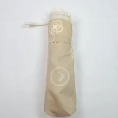 CLATHAS ライトベージュ 文字ロゴ花柄 折りたたみ傘　雨傘のサムネイル