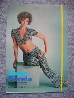 ジェーン・フォンダ　カラーポート　A４サイズ　裏面　デビッド・キャシディ