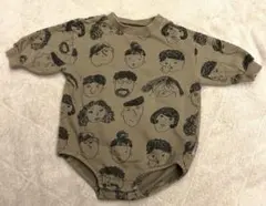 MAKE YOUR DAY 顔プリントロンパース・カバーオール 80