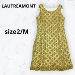 ＊ロートレアモン＊ノースリーブワンピース モール刺繍 総柄 ひざ丈 たか見え 2