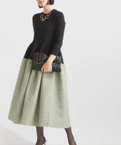 【PICCIN PERLA】バルーンスカートドッキングワンピース タグ付き新品