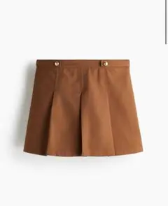 H&M プリーツスコート ブラウン　xs