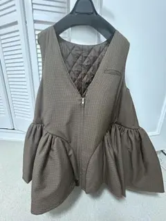 美品 22SS ドゥロワー ドッキングノースリーブチュニック シルク