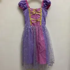 キッズ ドレス パープル ピンク ハロウィン　ラプンツェル　ディズニー　120