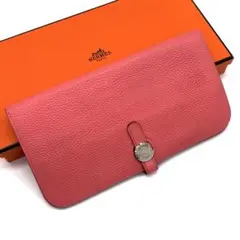 HERMES レッド 長財布本革肌触り抜群です！お値下げなしです！ - メルカリ