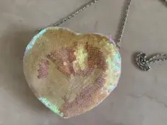 未使用　ハート型スパンコール　ショルダーバッグ