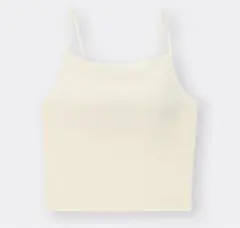 GU ブラフィールベロアクロップドキャミソール アイボリー