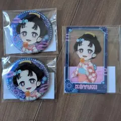 鬼滅の刃　花火大会　アクリルクリアカード　缶バッジセット　恋雪