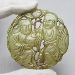 清時代 和田玉 十個 用途不明の玉環 彫刻 中国伝来 細密雕刻 掛件 和田玉彫り 清時代 和田玉 十個 用途不明の玉環 彫刻 中国伝来 細密雕刻 和田玉