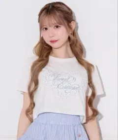 ハートロゴラインストーンTシャツのサムネイル