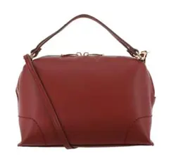 赤 レザー ショルダーバッグ ジャンニキアリーニ風 レッド