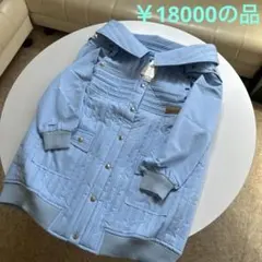 新品日本製❣️ベビー用ライトブルーキルティングアウター　ママコート