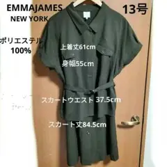 EMMAJAMES NEW YORKダークグリーン 半袖セットアップ 13号