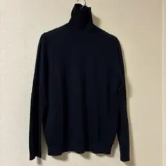 ユニクロ ジルサンダー エクストラファインメリノタートルネックセーター　ネイビー
