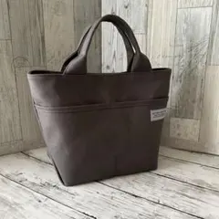 ♦30 ハンドメイド トートバッグ 帆布グレー