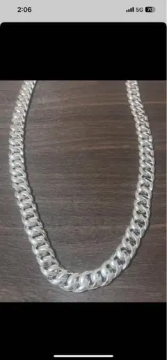 シルバー チェーンネックレス フック式