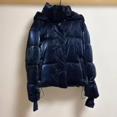 OLD GAP】ギャップ 光沢 ファー付き ダウンジャケット ブラック S