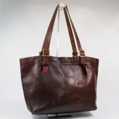 良品✨スロウ SLOW トートバッグ レザー 肩掛け可 大容量 ブラウン系 A4のサムネイル