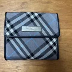 Burberry 二つ折り財布 チェック柄 グレー