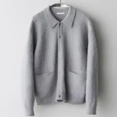 WYM MOHAIR BLEND KNIT SHIRT CARDIGAN