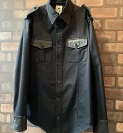 レザーシャツ シープレザー ミリタリー サイズ44 超美品 希少のサムネイル