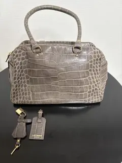 良品】J&M DAVIDSON ハンドバッグ クロコダイル グレージュ系 - メルカリ