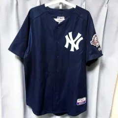 USA製 マジェスティック NY ヤンキース ベースボールシャツ 紫 刺繍　L USA製 マジェスティック NY ヤンキース ベースボールシャツ 紫 刺繍 L