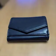 シンプル 三つ折り財布 ブラック