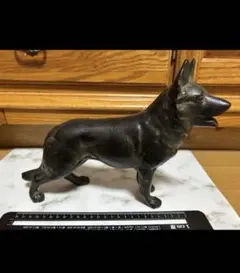 ジャーマンシェパード　鉄製インテリア　置物　犬　30cm 大