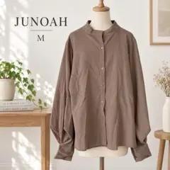 ジュノア JUNOAH 長袖ブラウス ボリュームスリーブ 綺麗め M《f386