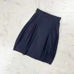 FOXEY NEWYORK タックフレアスカート 膝丈 黒 40*JD430のサムネイル