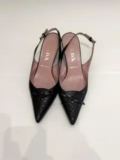 希少 PRADA プラダ スリングバック パンプス ブラック 22cmのサムネイル