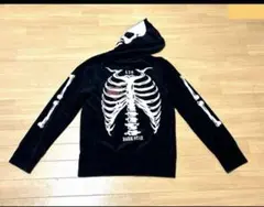 y2kフェアリーグランジ骸骨フルジップパーカースケルトンお兄系opium