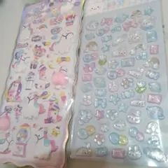 ユニコーン　うさぎ　立体シール　おしりシートセット