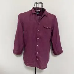NICOLE CLUB FOR MEN ワインレッド　長袖シャツ
