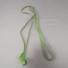13 帯締め 正絹 黄緑色 房付き 和装小物
