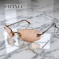 CHANEL サングラス ココマーク 縁なし 希少 - メルカリ