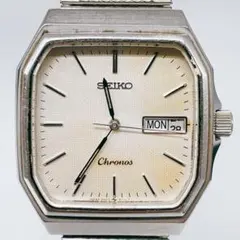 737 完動品 SEIKO 5h23-5110 クロノス クォーツ 白文字盤 - メルカリ