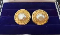 ゴールド パールイヤリング 美品 平成