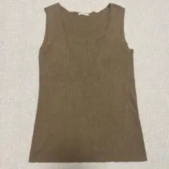 GU ジーユー　ニット　ノースリーブトップス Mサイズ ブラウン　レディース