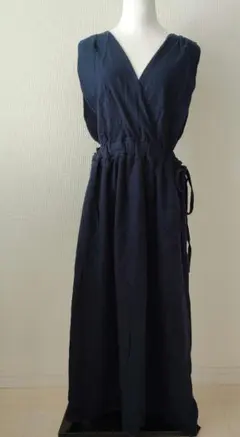 新品タグ付き！studio CLIP 可愛い！ネイビー ロングワンピースM#c