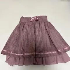 チェック柄リボン付きスカート 110cm