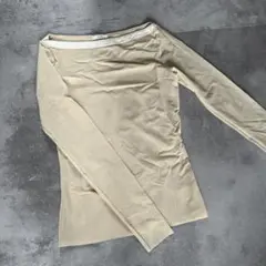 CLANE クラネ　シースルー　トップス ベージュ ボートネックのサムネイル